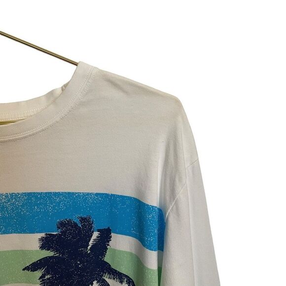 Life is Good Crusher Tropical Beach Long Sleeve Cotton Tee Size MED - Picture 2 of 6